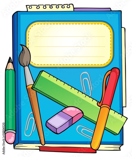 School notepad with stationery