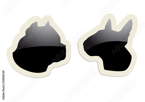 Hundeköpfe Sticker