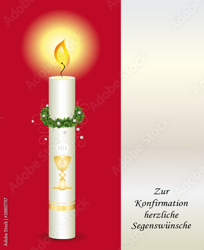 Konfirmations Glückwünsche in rot für Mädels