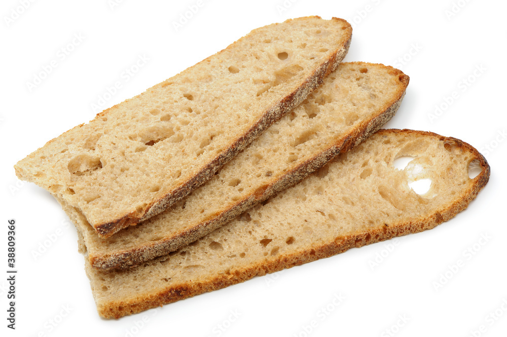 The cut bread