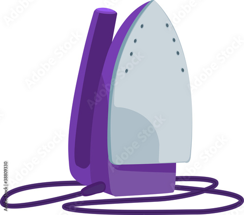 Steam iron isolated on white background
