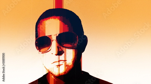 Stylized Guy Walks to Camera