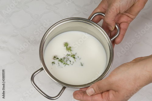 Obraz w ramie torta di riso - preparazione