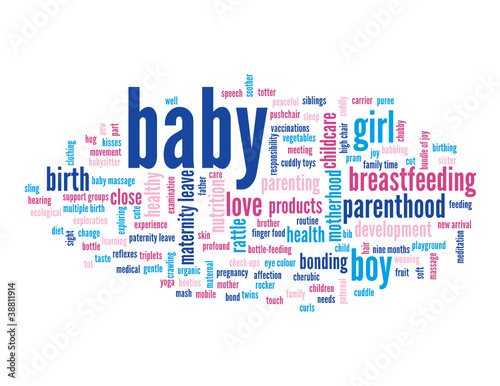 "BABY" Tag Cloud (birth pregnant woman maternity mother child)