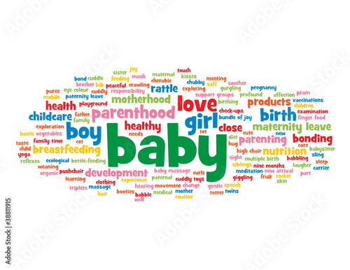 "BABY" Tag Cloud (birth child pregnant woman maternity mother)