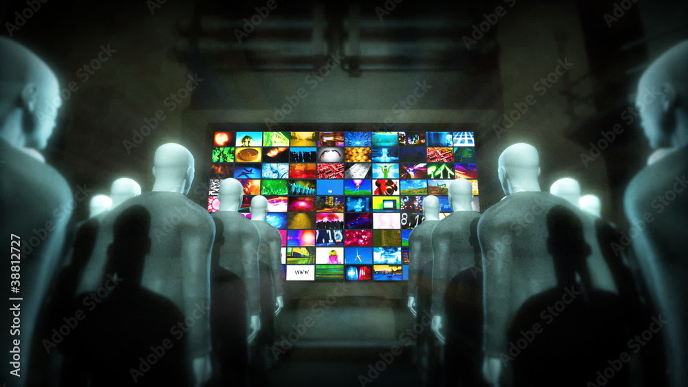 Android People Watching Video Screen