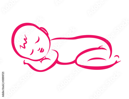 baby sleeping silhouette