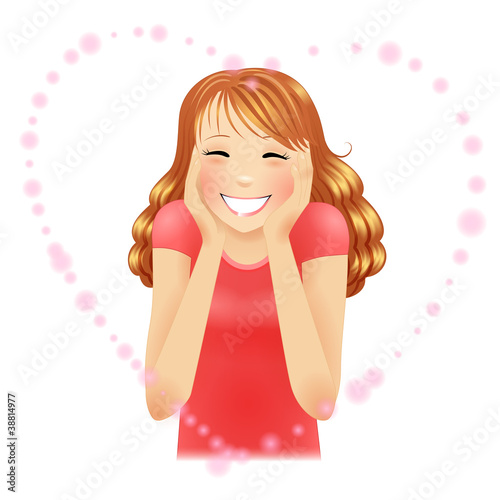 blushed girl