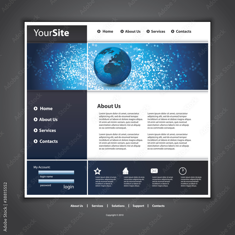 Fototapeta premium Website template