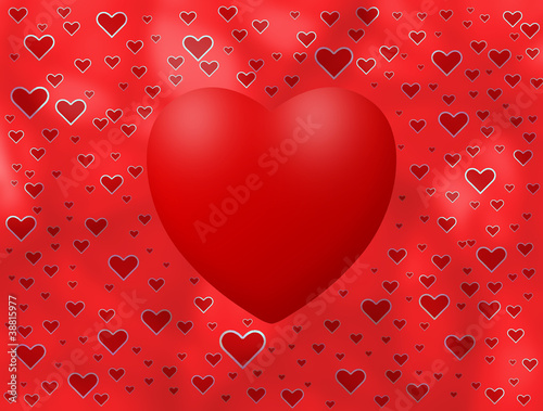 Love background with hearts