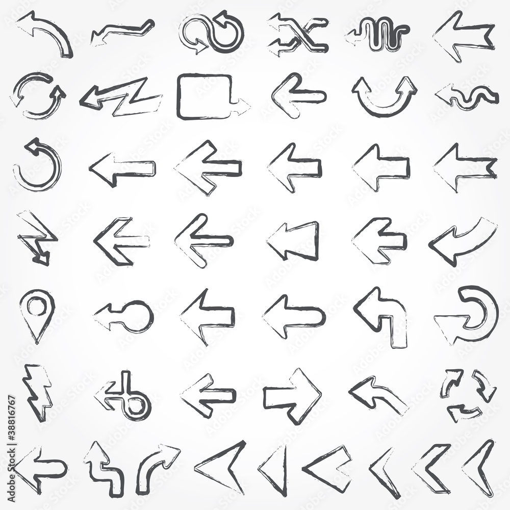 Set arrows vector Set arrows vector