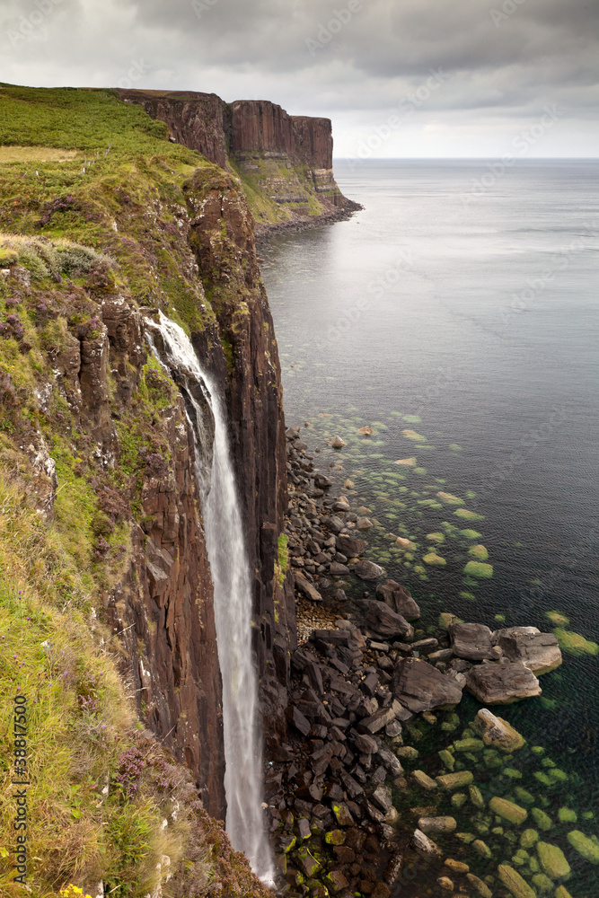 Kilt rock waterfall, Isle Of Skye, Scotland, UK