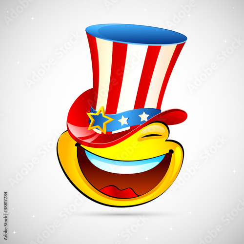 Smiley with American Hat