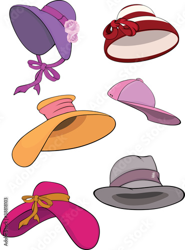 The complete set of female hats