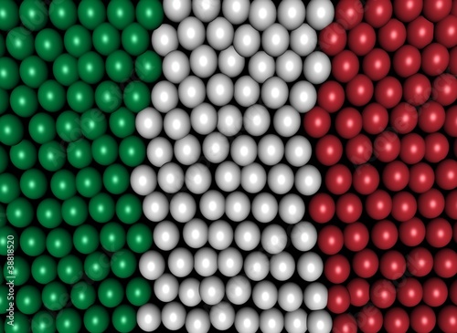 Italian flag balloon background illustration