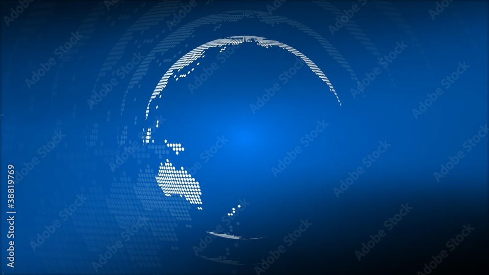 Earth Globe Dots Blue HD (Loop)