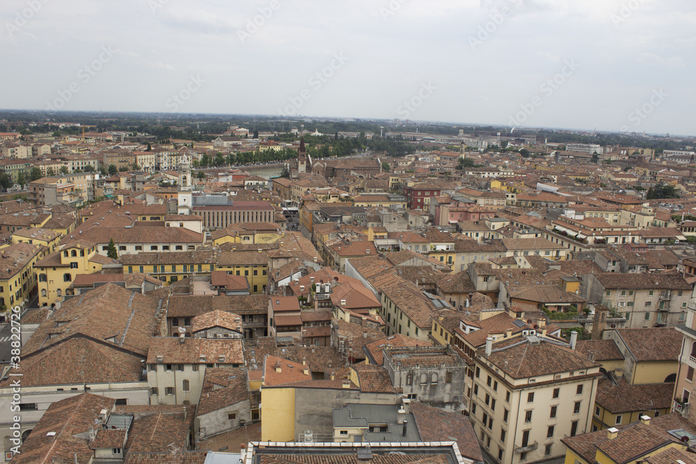 Obraz premium View of Verona, from the Tower of Lamberti