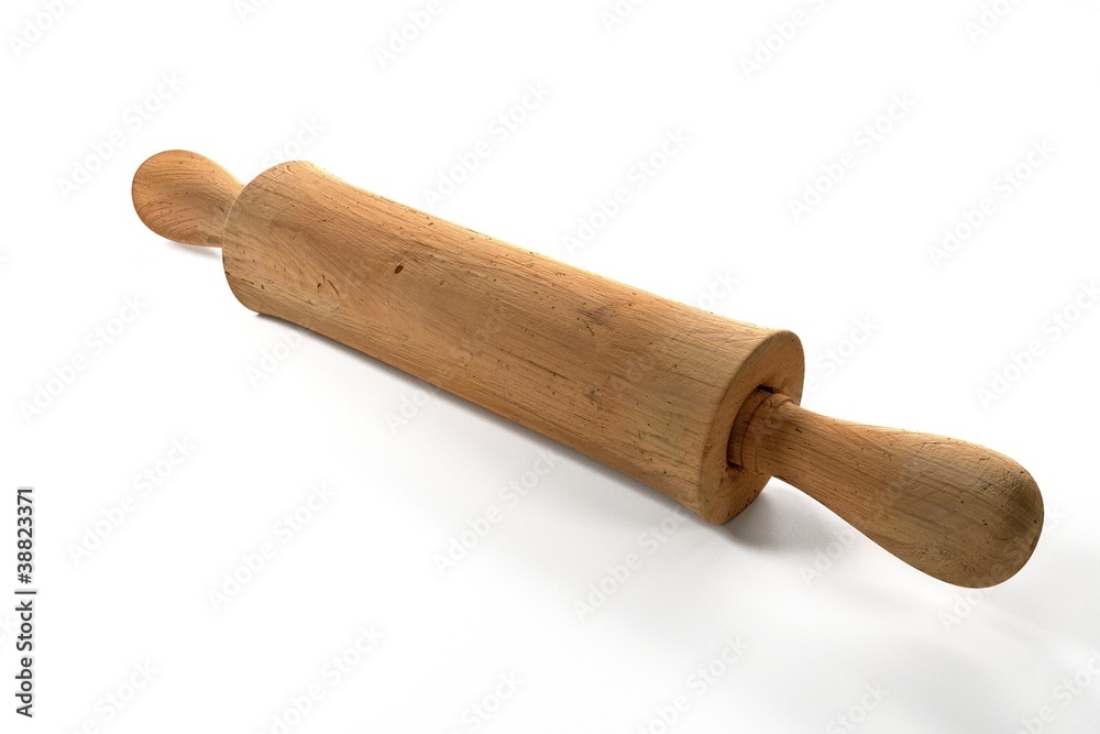 3D rolling pin isolated on white background 3D rolling pin isolated on white background