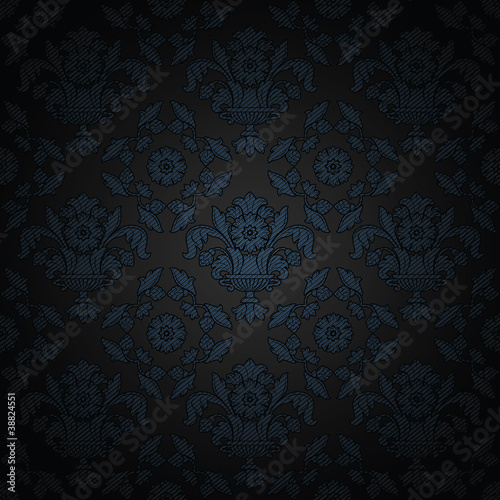 Corduroy background, blue ornamental fabric texture