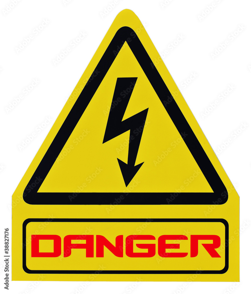 Danger warning sign Danger warning sign