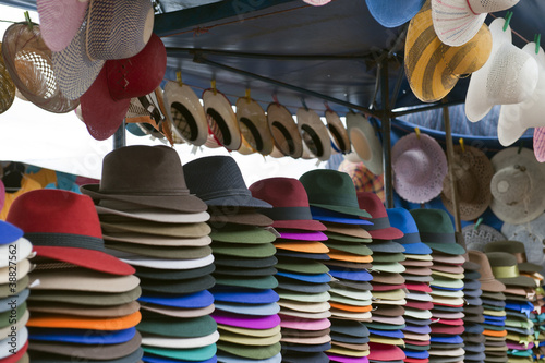 colorful indigenous market of Otavalo