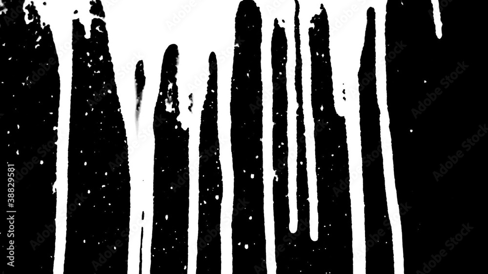 Ink Drop Splatter (White on Black)