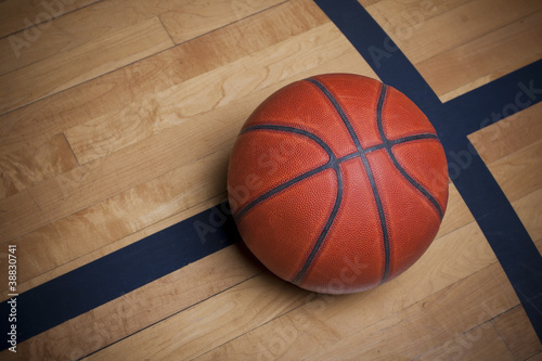 Basketball on a basketball Court © Brocreative