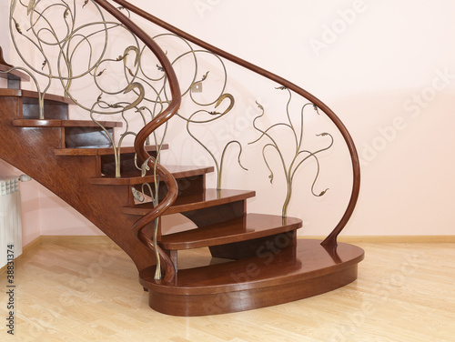 Obraz na płótnie Wooden stairs w salonie