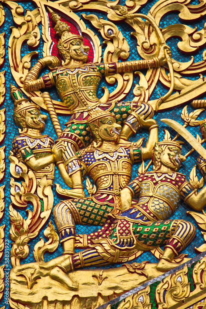 The story of the golden monkey in Thai literature. Thai artists