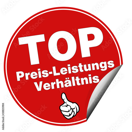 zop  preis-leistungs-verhältnis button aufkleber sticker