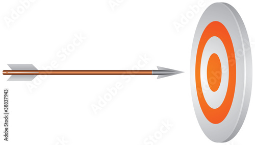 Target and arrow vector image
