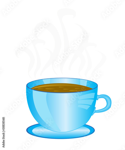 Cup aromatic coffee