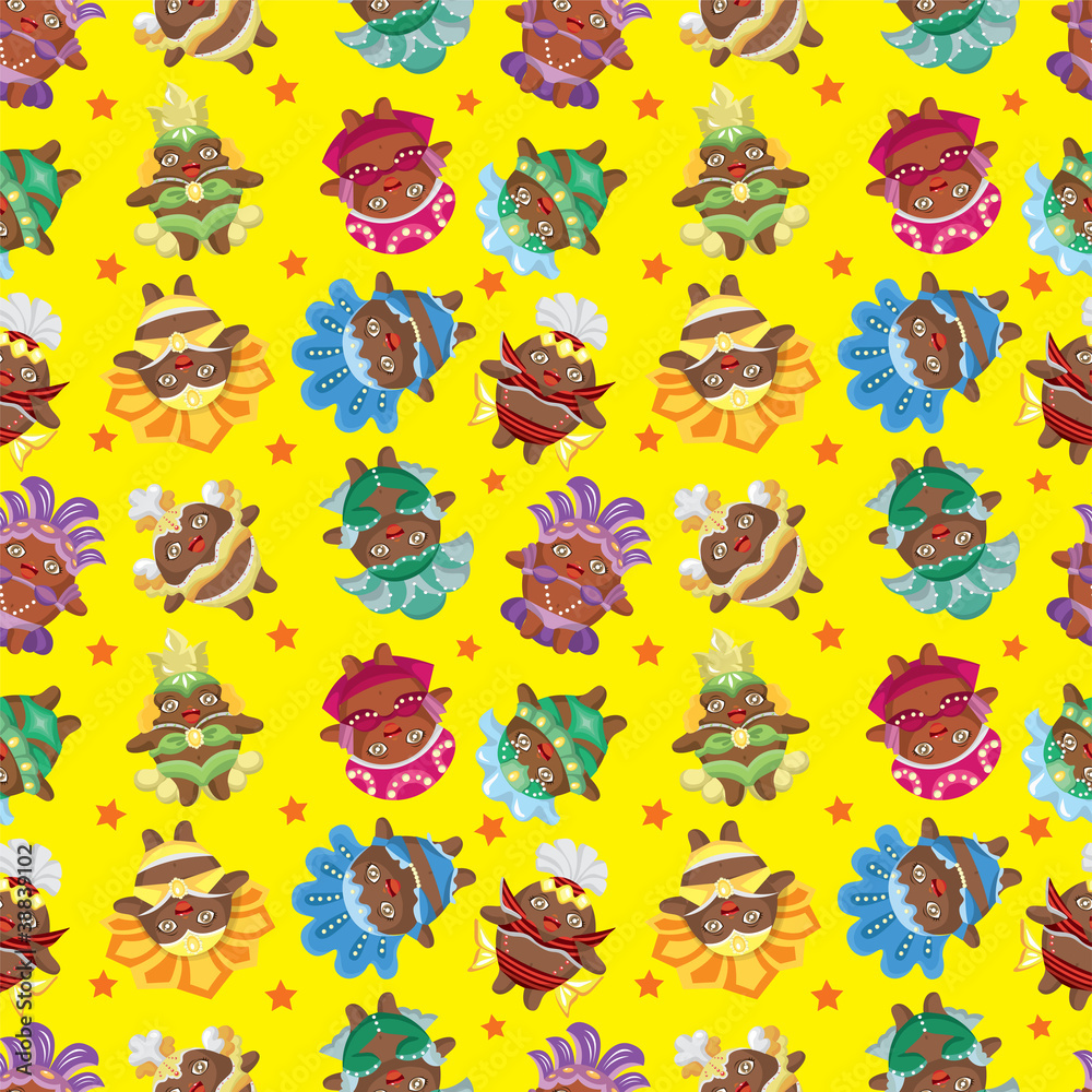Obraz premium carnival costume seamless pattern