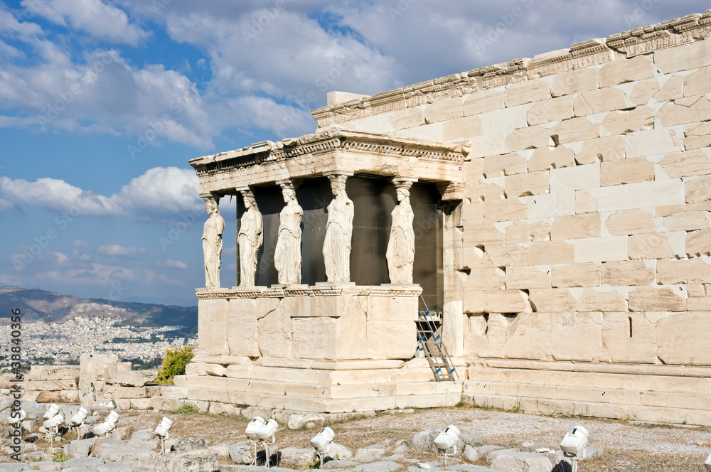 The Porch of the Caryatids. Acropolis of Atheens, Greece
