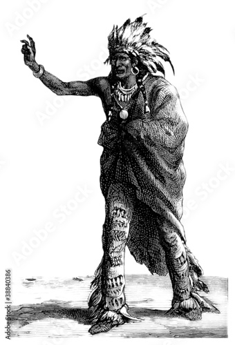 Billede på lærred Trad. Amerindian - North