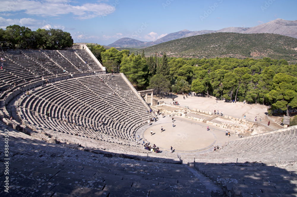 Ancient theatre in Sanctuary of Asklepios at Epidaurus, Greece