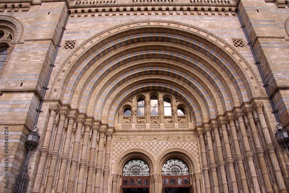 A detail of the Waterhouse building in London