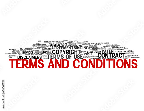 "TERMS AND CONDITIONS" Tag Cloud (contract legal use button)