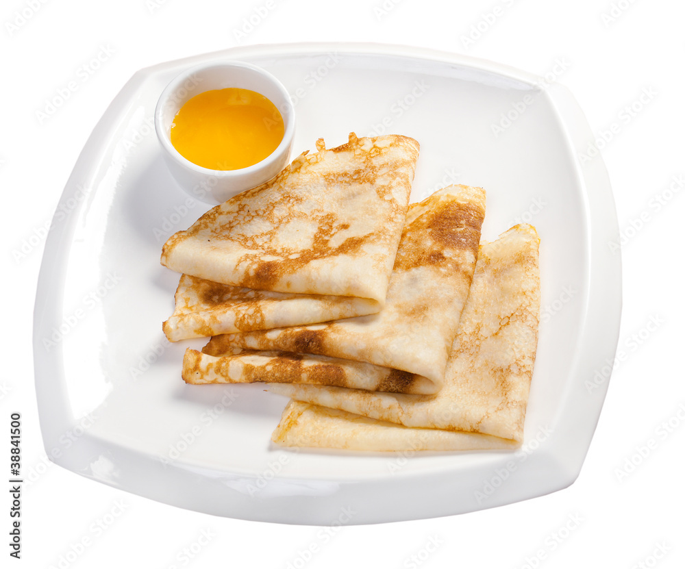 pancakes on the plate pancakes on the plate