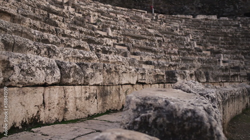 Stock Video Footage of ancient theater seating shot in Israel at 4k with Red. photo