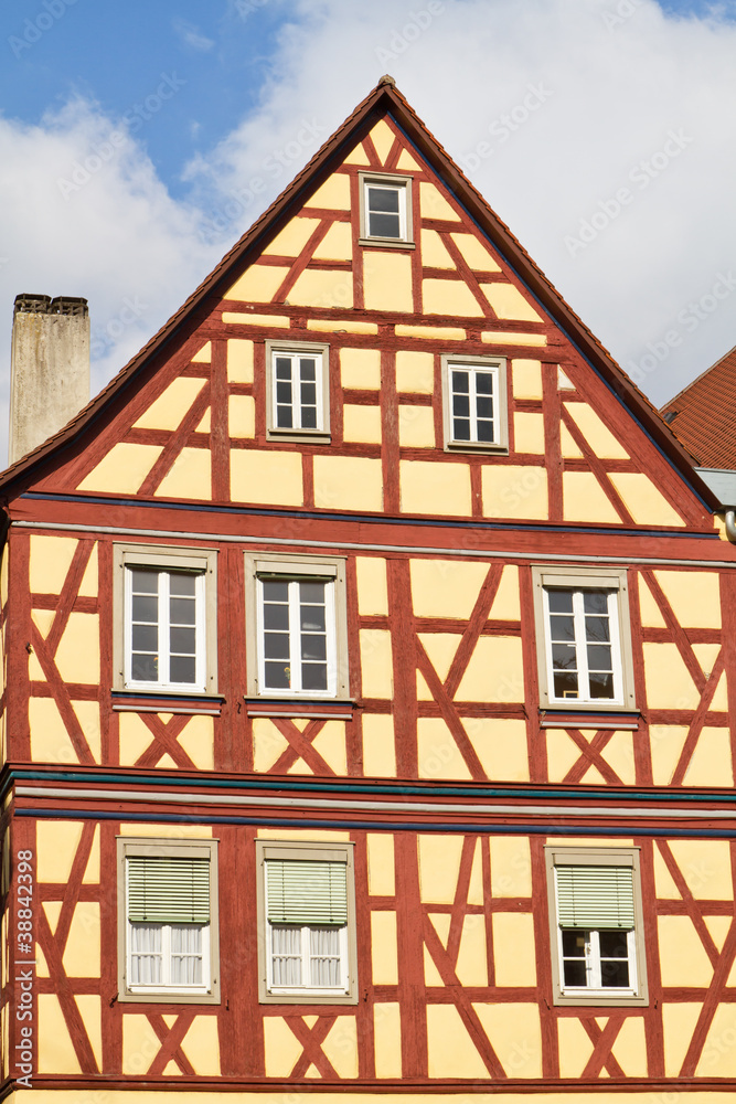 Fototapeta premium Historische Fachwerkhäuser in Schwäbisch Hall, Deutschland