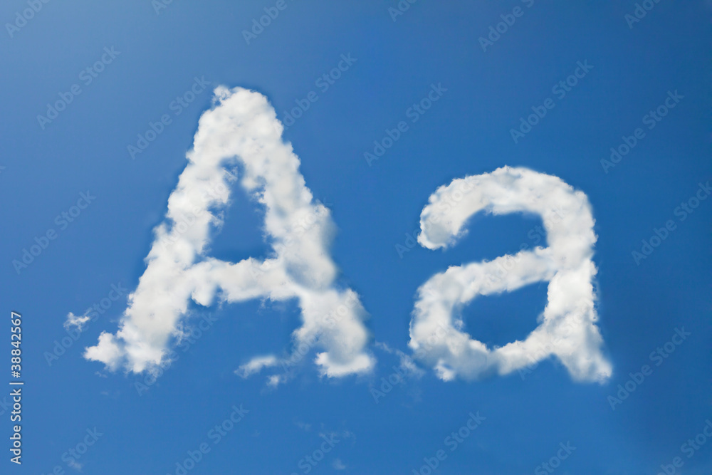 A font clouds A font clouds