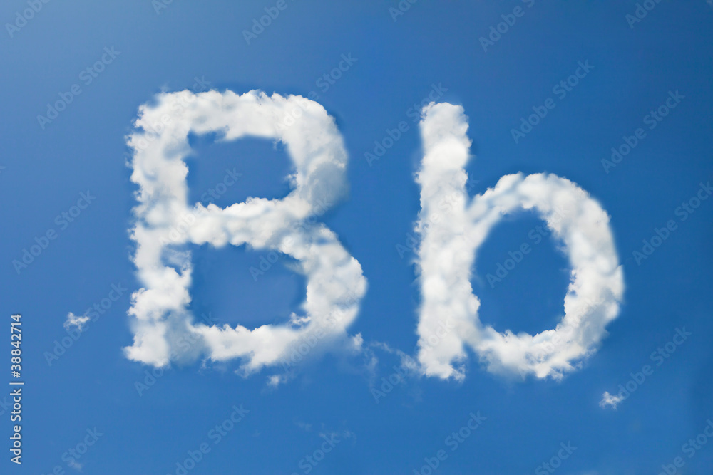 B font clouds B font clouds