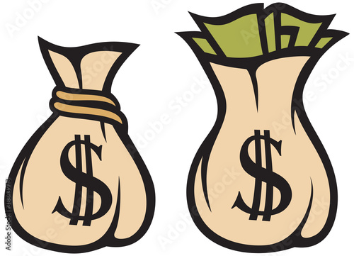 Money bag with dollar sign vector illustration