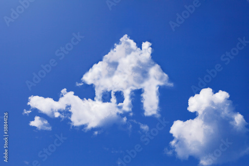 Plakat house cloud form