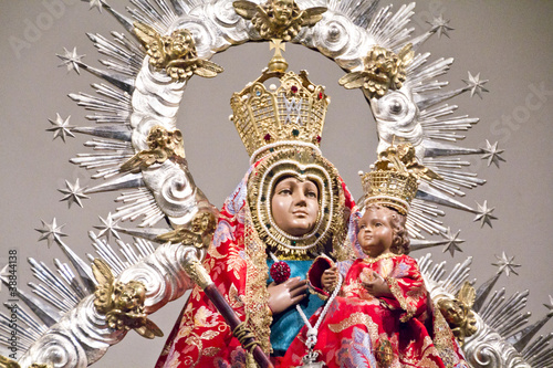Figure of the Virgin in a procession