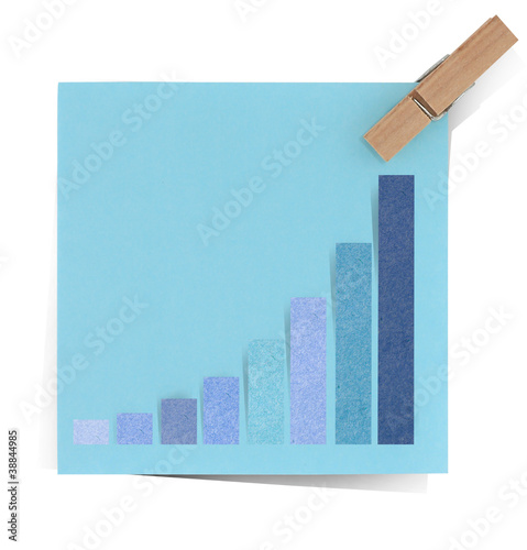 graph icon recycled paper stick