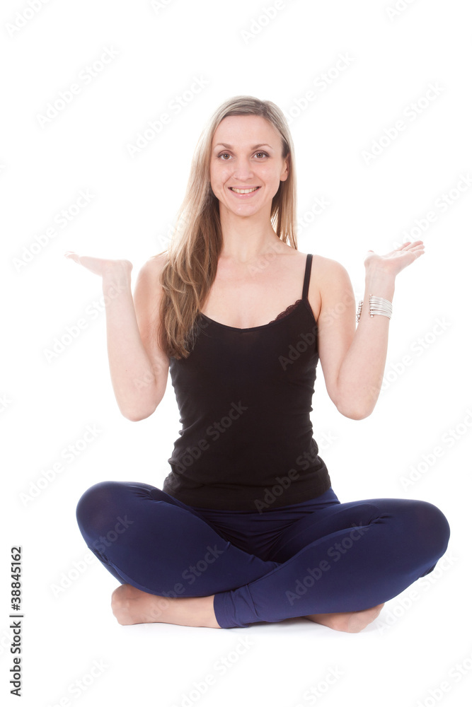 The image of girl engaging in yoga The image of girl engaging in yoga