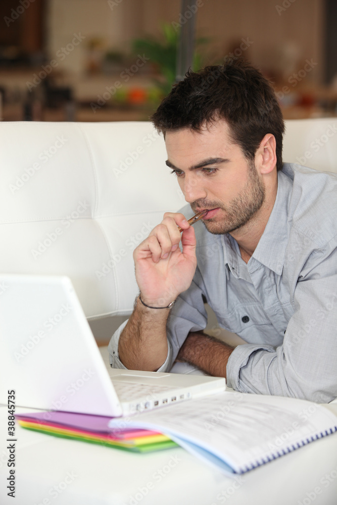 Man working on computer Man working on computer