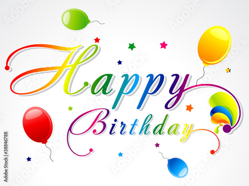 abstract colorful birthday card